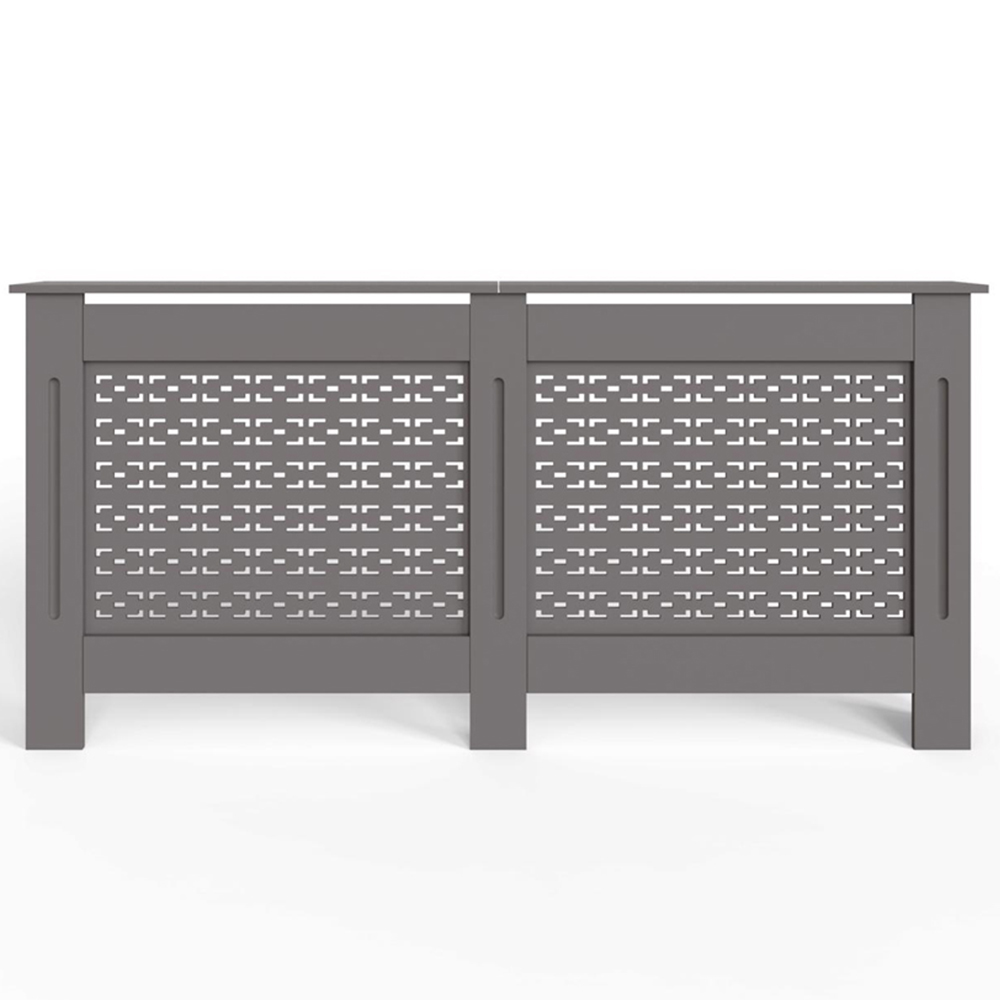 FWStyle Grey Geometric Pattern MDF Radiator Cover XL Image 3