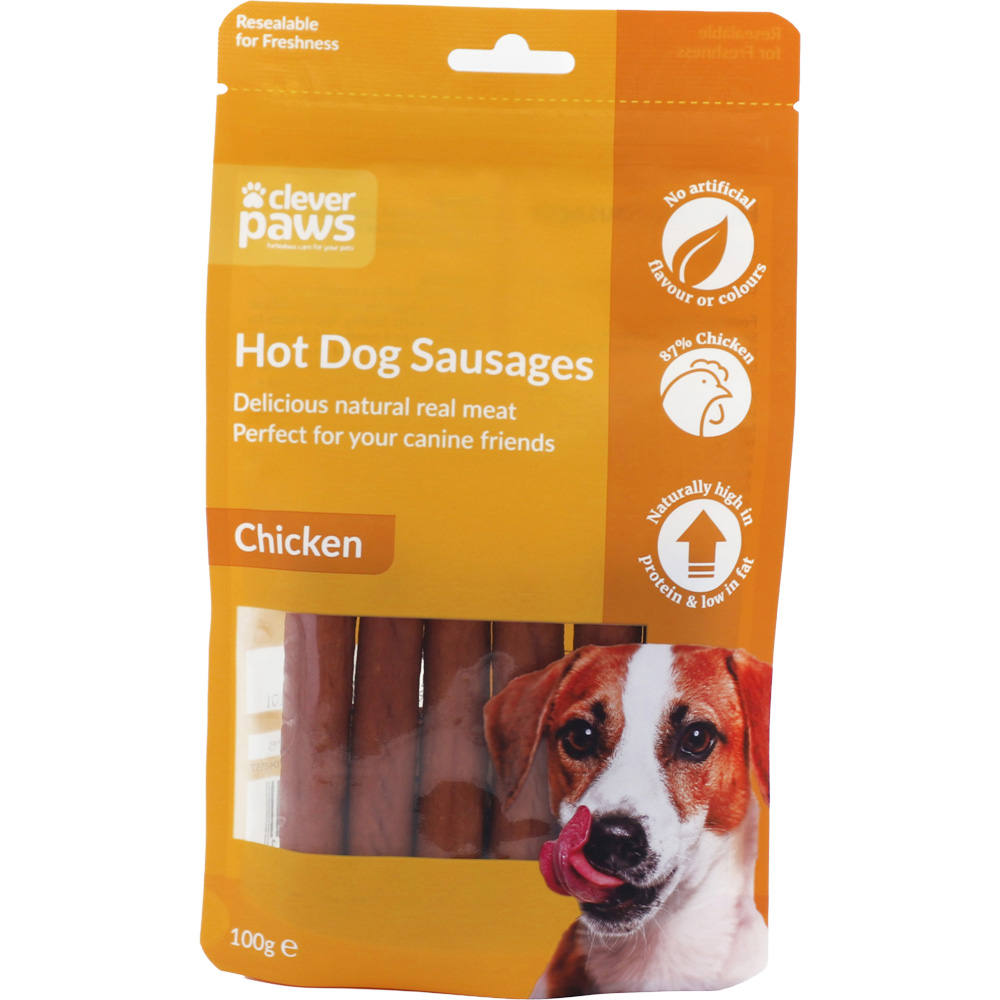 Clever Paws Hot Dog Sausages Dog Treat Image 1