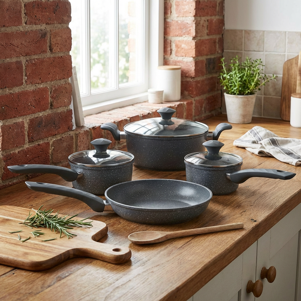 7 Piece Cookware Set - Grey Image 9