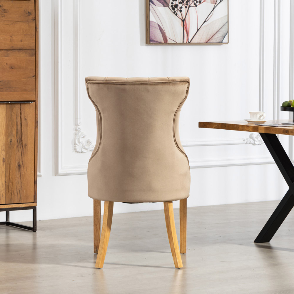 Artemis Home Martina Set of 2 Brown Velvet Fabric Dining Chair Image 5