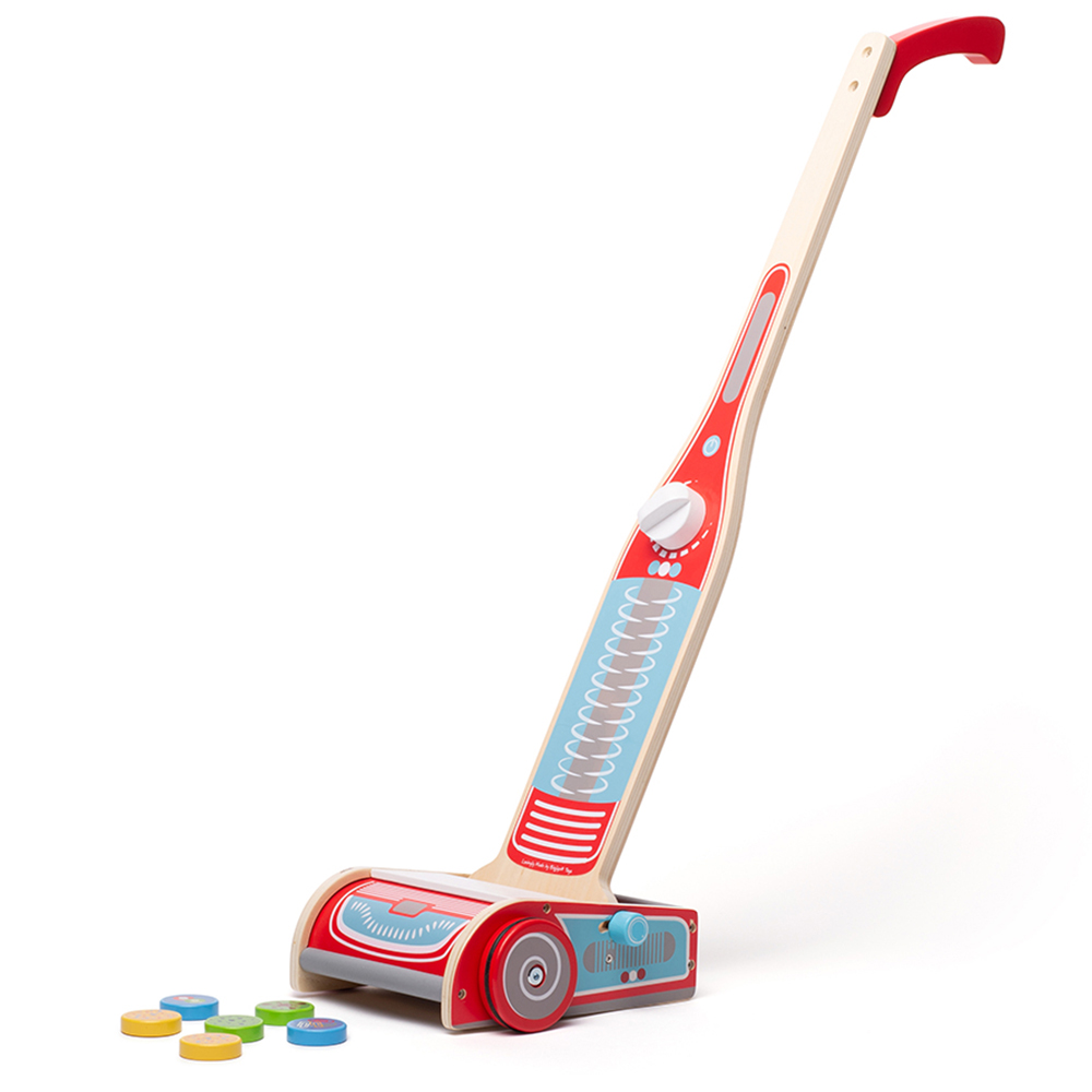 Bigjigs Toys Upright Vacuum Cleaner Multicolour Image 3