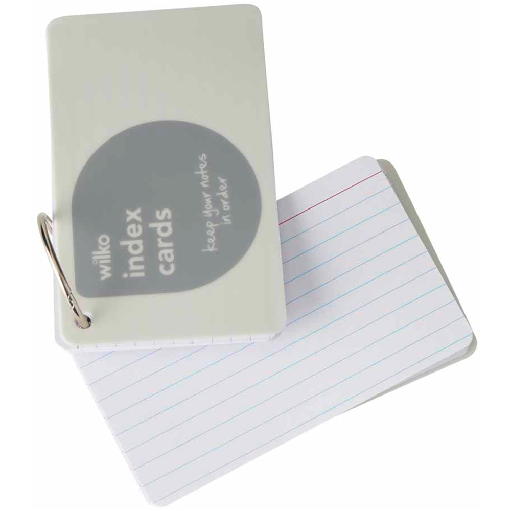 Wilko Ring Bound Index Cards 100 Sheets Image 3