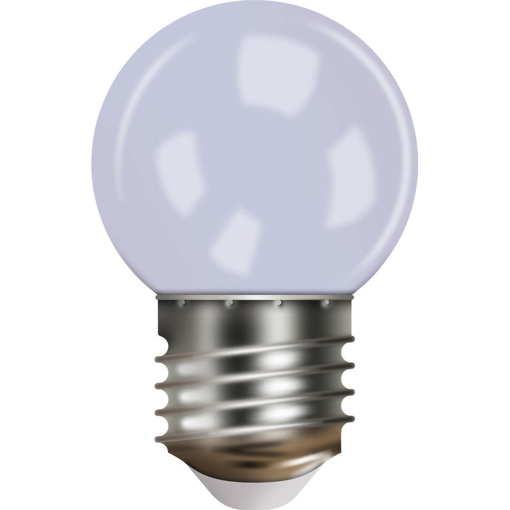Eagle Connect G45 E27 Cold White LED Bulb with Milky Plastic Cover Image 1