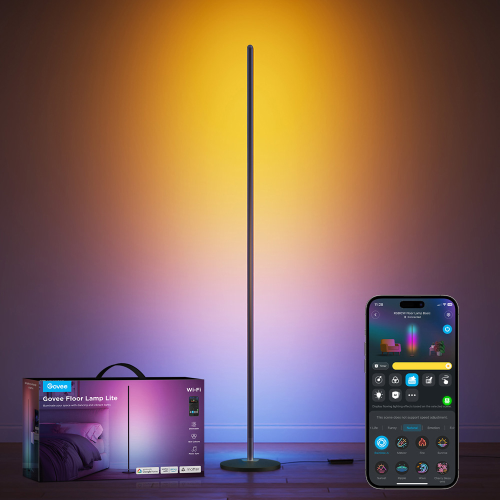 Govee RGBICW Smart LED Corner Floor Lamp Lite Image 3