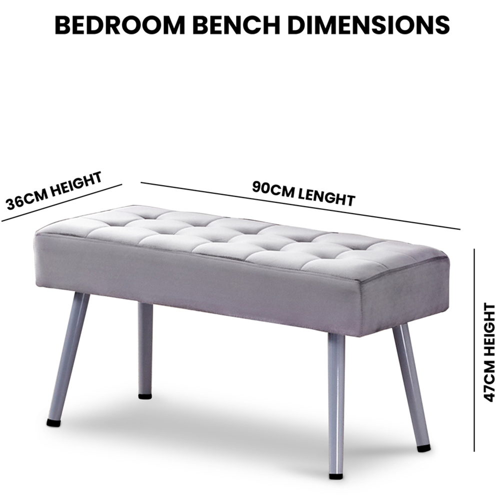Kosy Koala 4 Seater Dining Set with Bench Oak Effect and Grey Velvet Image 9