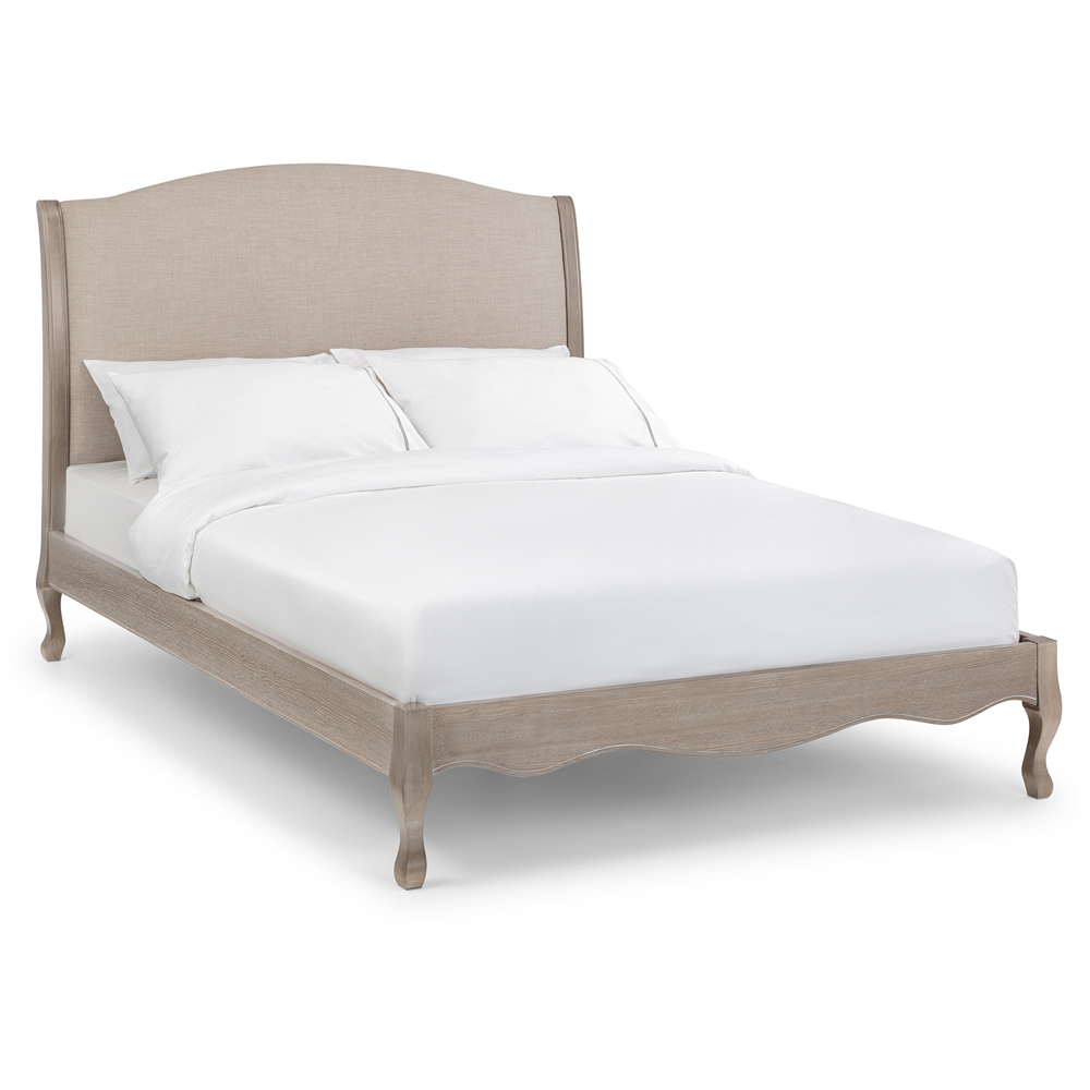 Julian Bowen Camille Super King Oatmeal Limed Oak Bed Frame Image 3