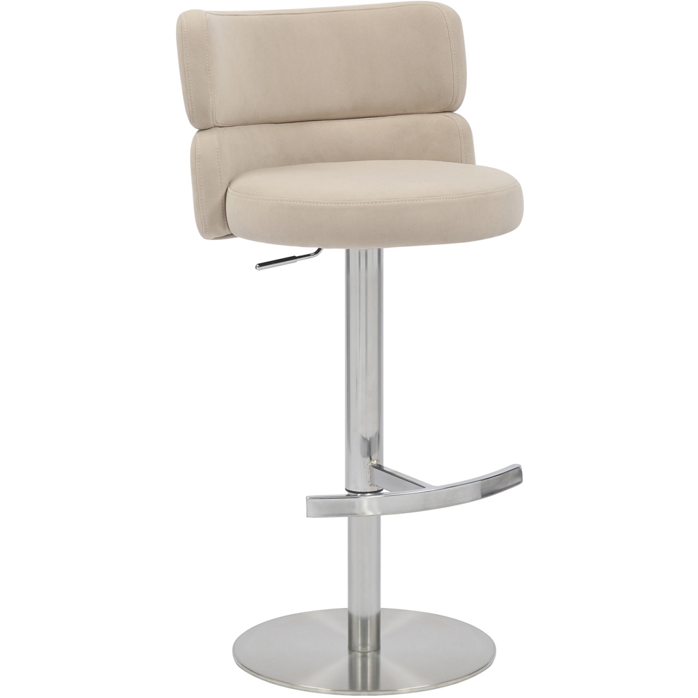 Portland Luna Cream Adjustable Swivel Bar Stool Image 3