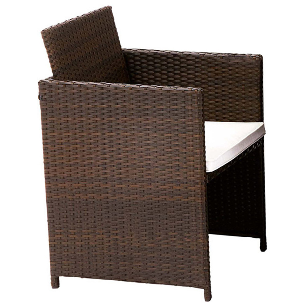 Royalcraft Nevada 6 Seater Cube Dining Set Brown Image 5