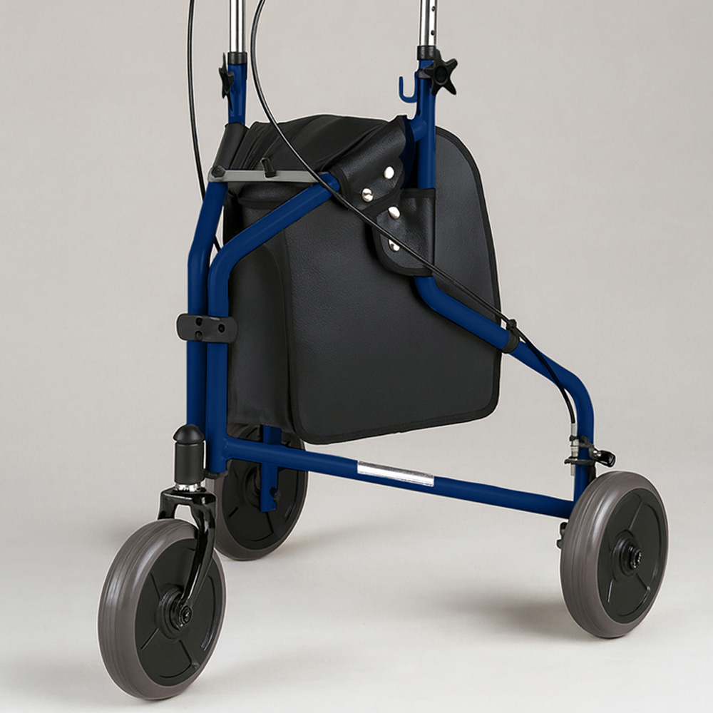 Aidapt 3 Wheel Blue Walker with Bag Image 2