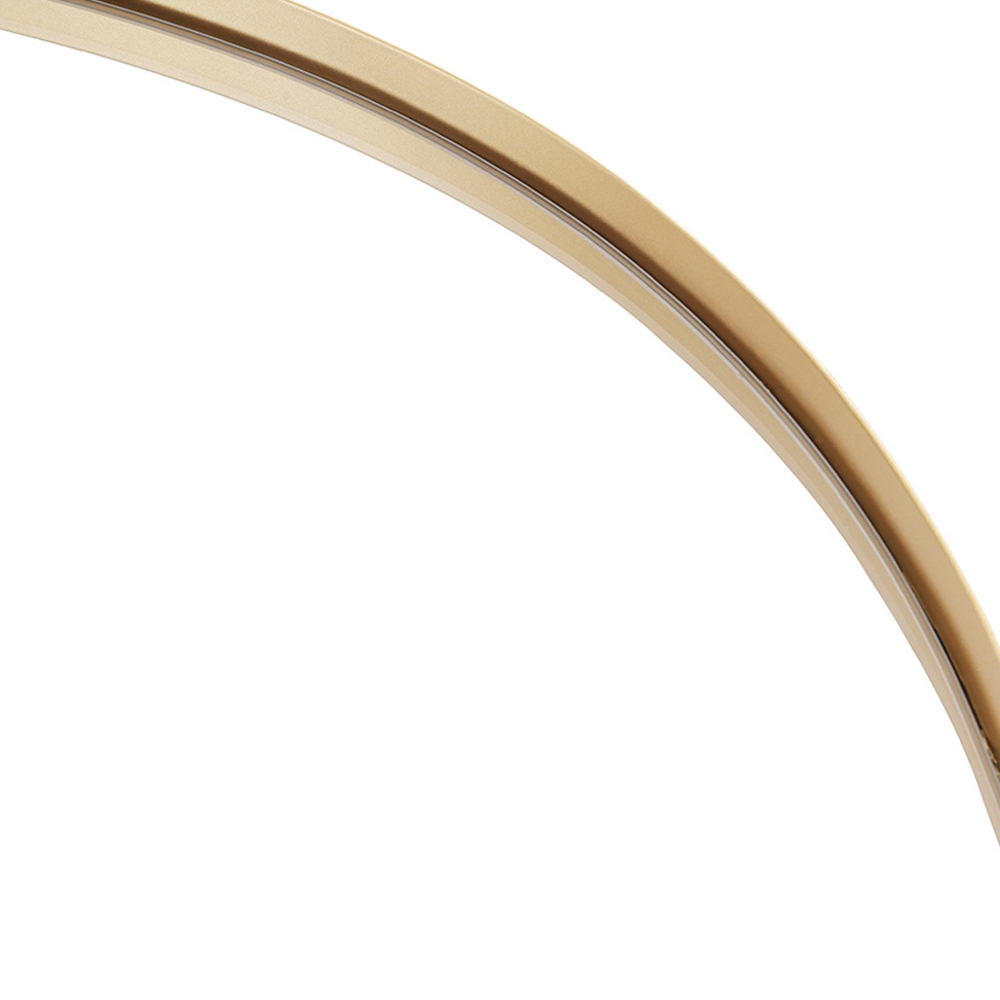 H&O Direct Black Decorative Oval Wall Mirror with Metal Frame Image 4