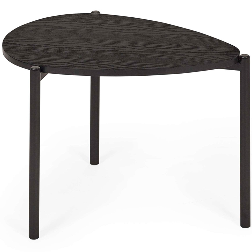 Julian Bowen Lorette Black Ash Effect Teardrop Nest of Tables Set of 2 Image 4