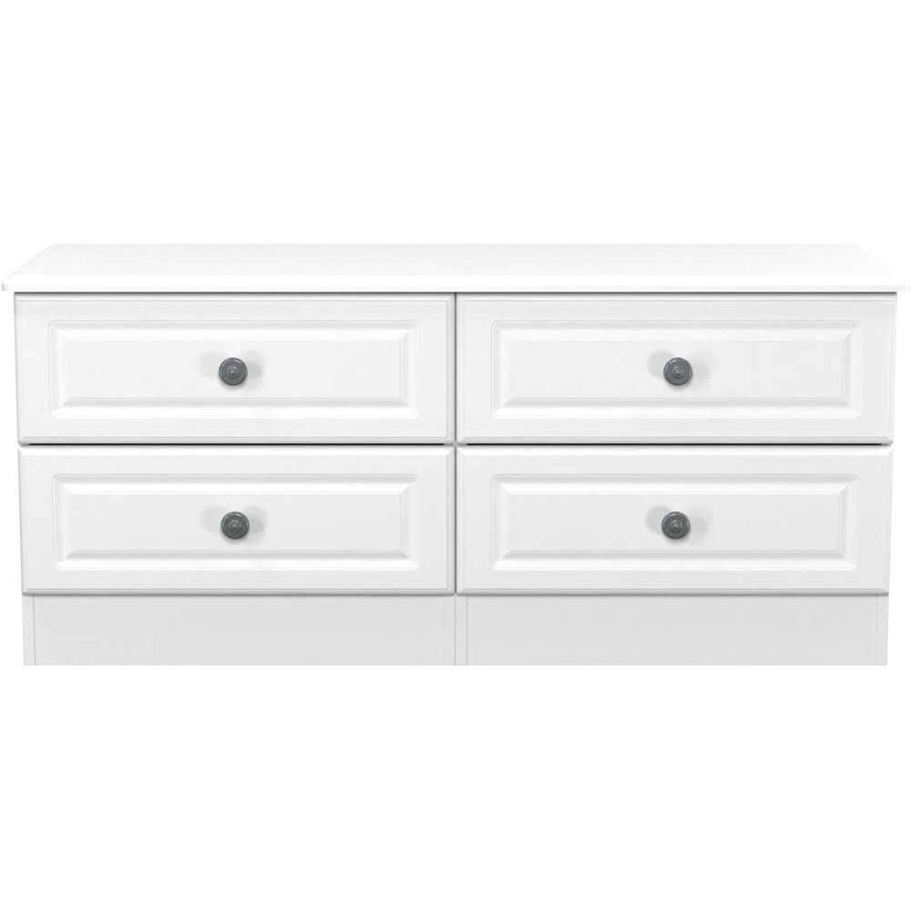 Crowndale Pembroke 4 Drawer Matt White Bed Box Ready Assembled Image 2