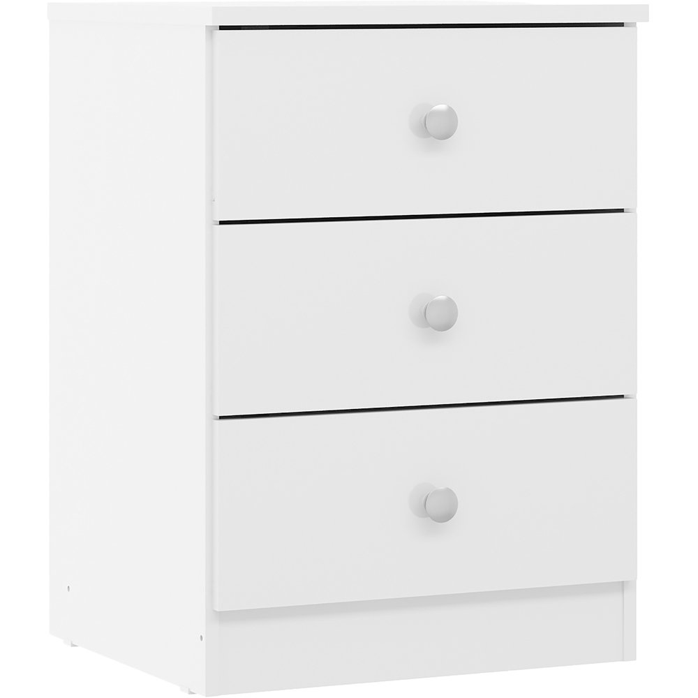 Seconique Denver 3 Door Wardrobe White Gloss Bedroom Furniture Set Image 5