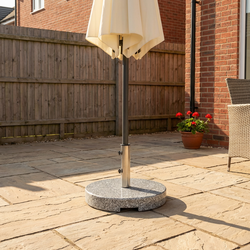 Grey Granite Parasol Base 30kg Image 4
