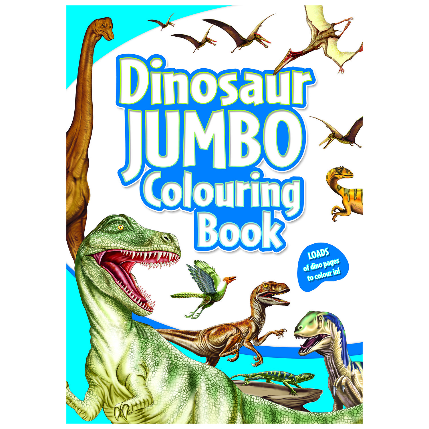 Kids' Jumbo Dinosaur Colouring Book Image