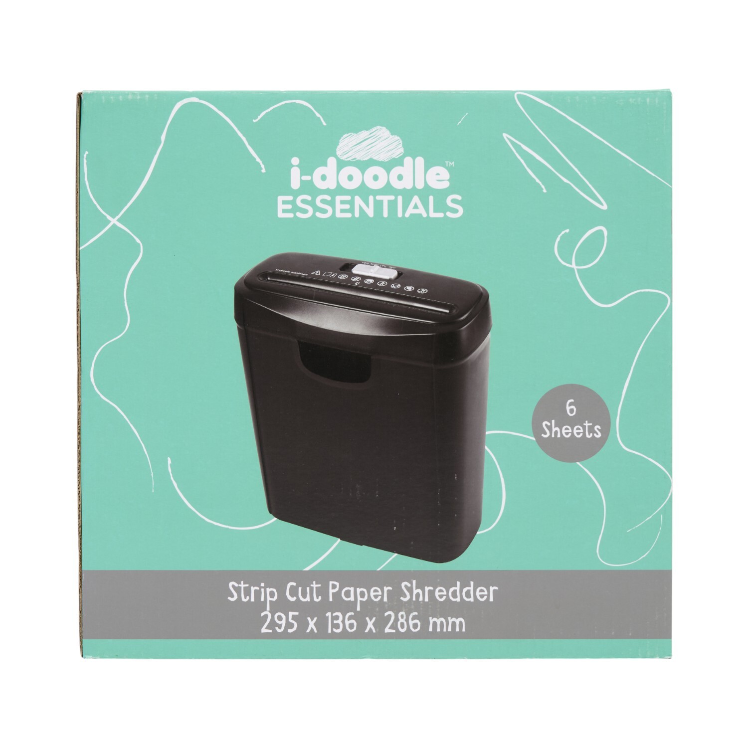 6 Sheet Strip Cut Shredder with 10L Bin Black Image 4
