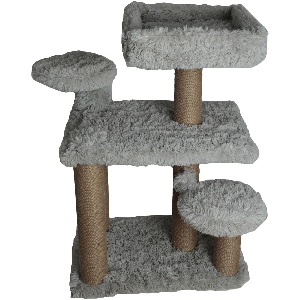 Happy Pet Thetford Cat Scratch Post Light Grey Image 1