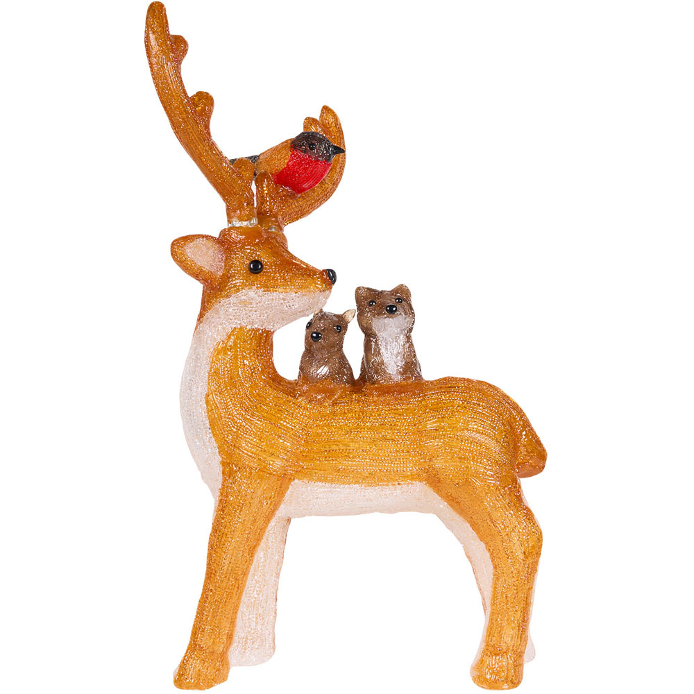 Acrylic Stag and Friends - Cool White Image 1