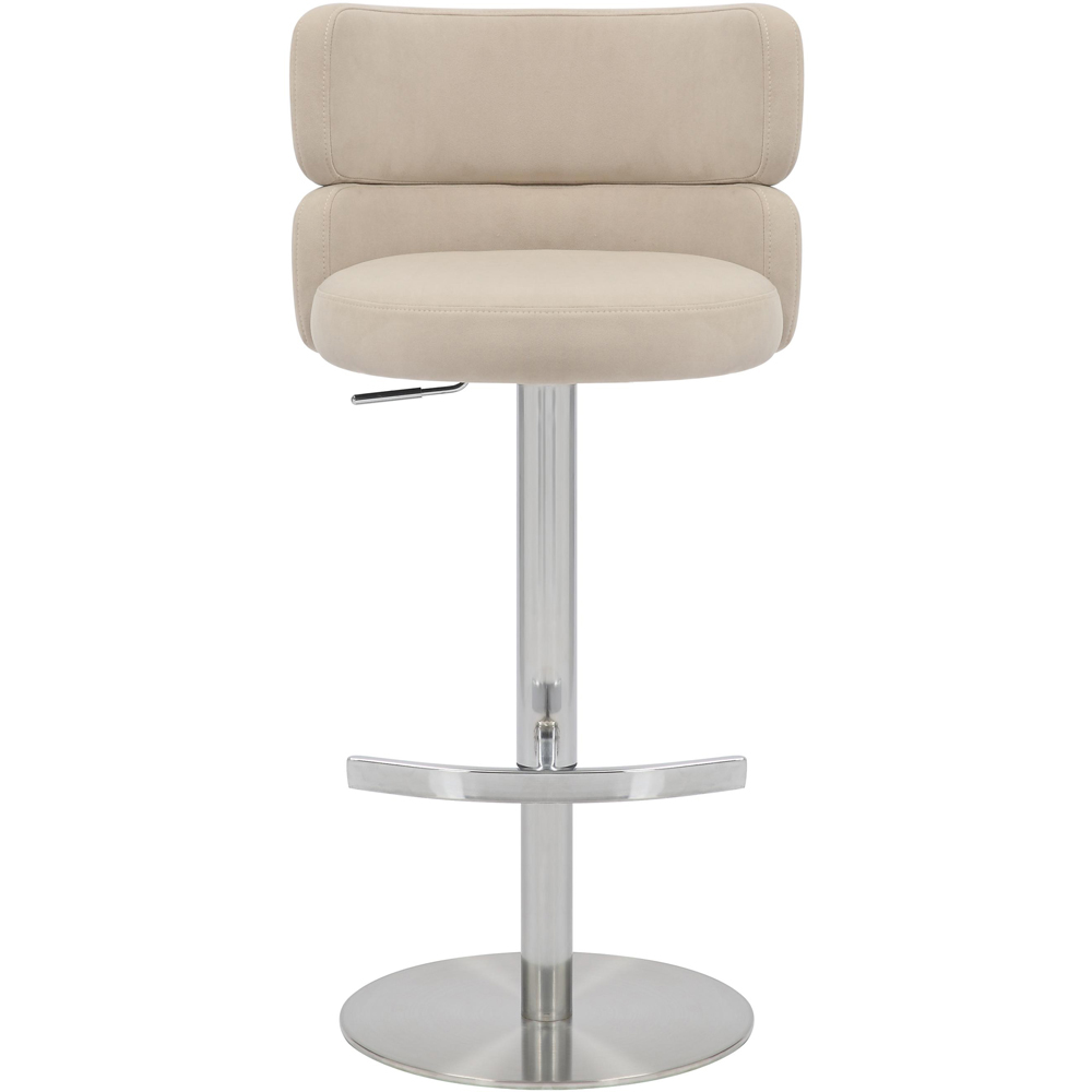 Portland Luna Cream Adjustable Swivel Bar Stool Image 2
