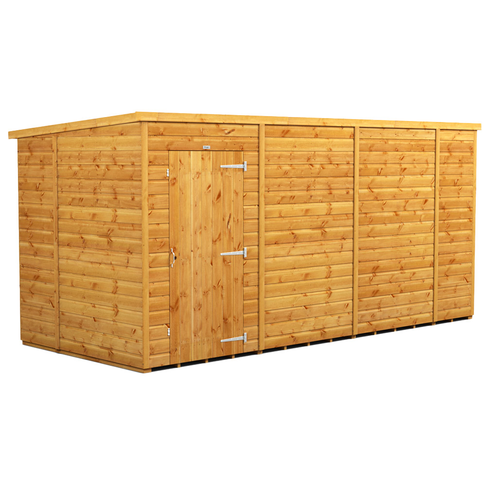 Power Sheds 14 x 6ft Pent Wooden Shed Image 1