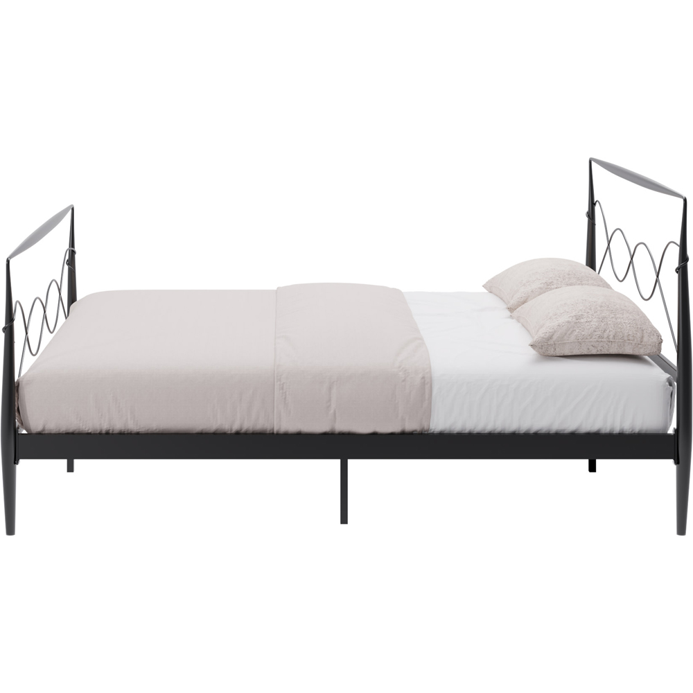 GFW Rimini King Size Black Metal Bed Frame Image 4