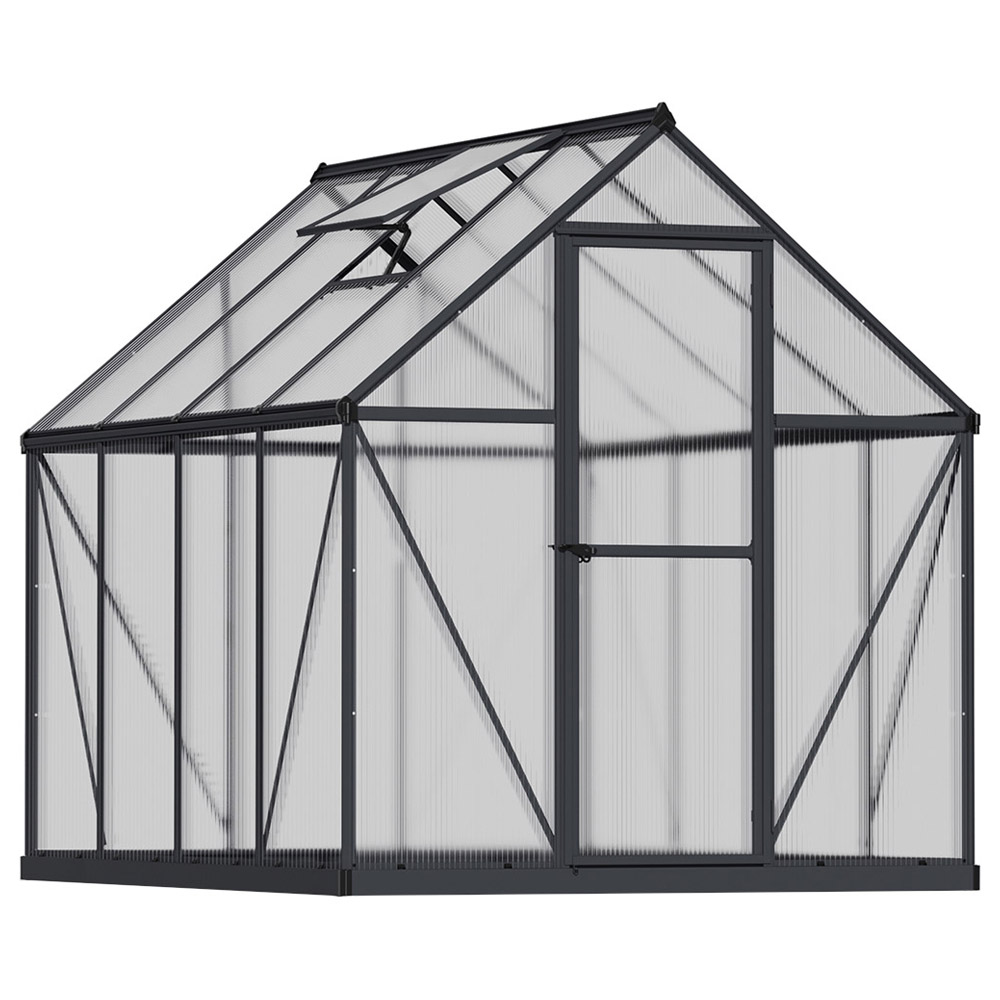 Palram Canopia Mythos Grey Polycarbonate 6 x 8ft Greenhouse Image 1