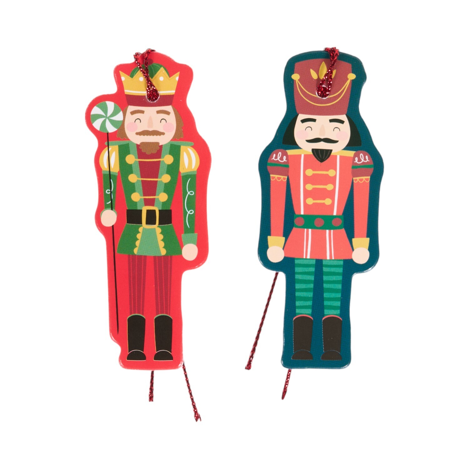 Pack of 12 Nutcracker Gift Tags Red Image 2