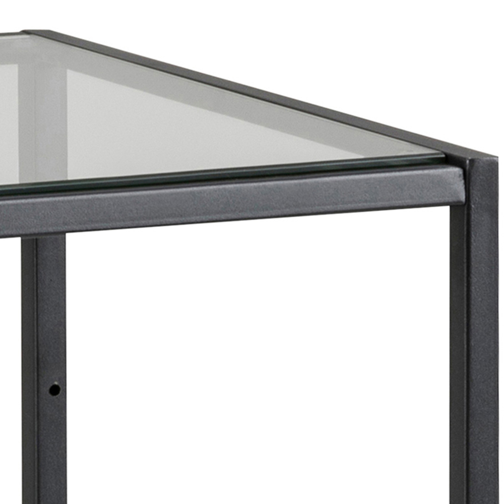 Florence Seaford 2 Shelf Black Metal Bookcase Image 4