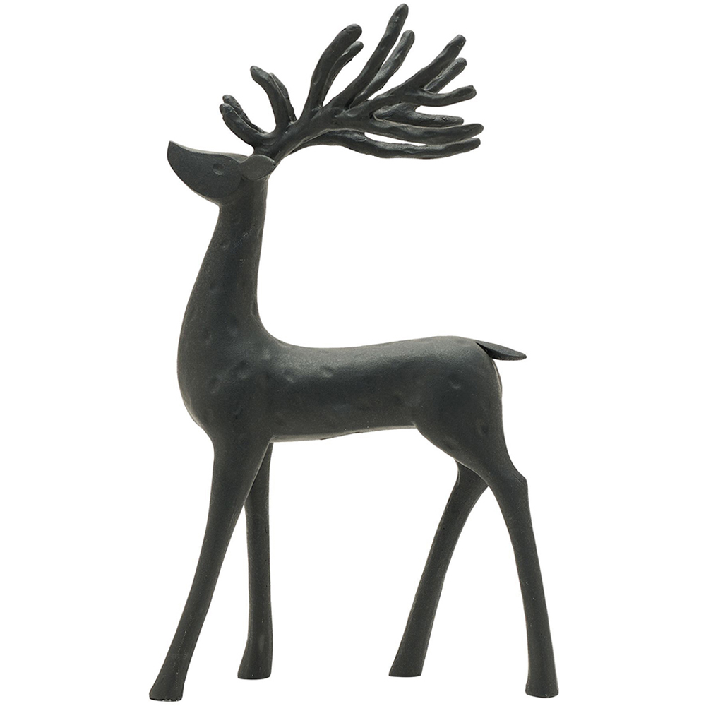 The Christmas Gift Co Black Deer Standing Ornament Image 1