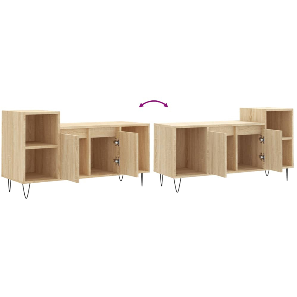 vidaXL 2 Door 3 Shelf Sonoma Oak TV Cabinet Image 9
