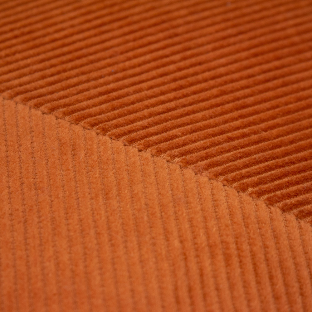 furn. Jagger Rust Orange Ribbed Corduroy Cushion Image 3