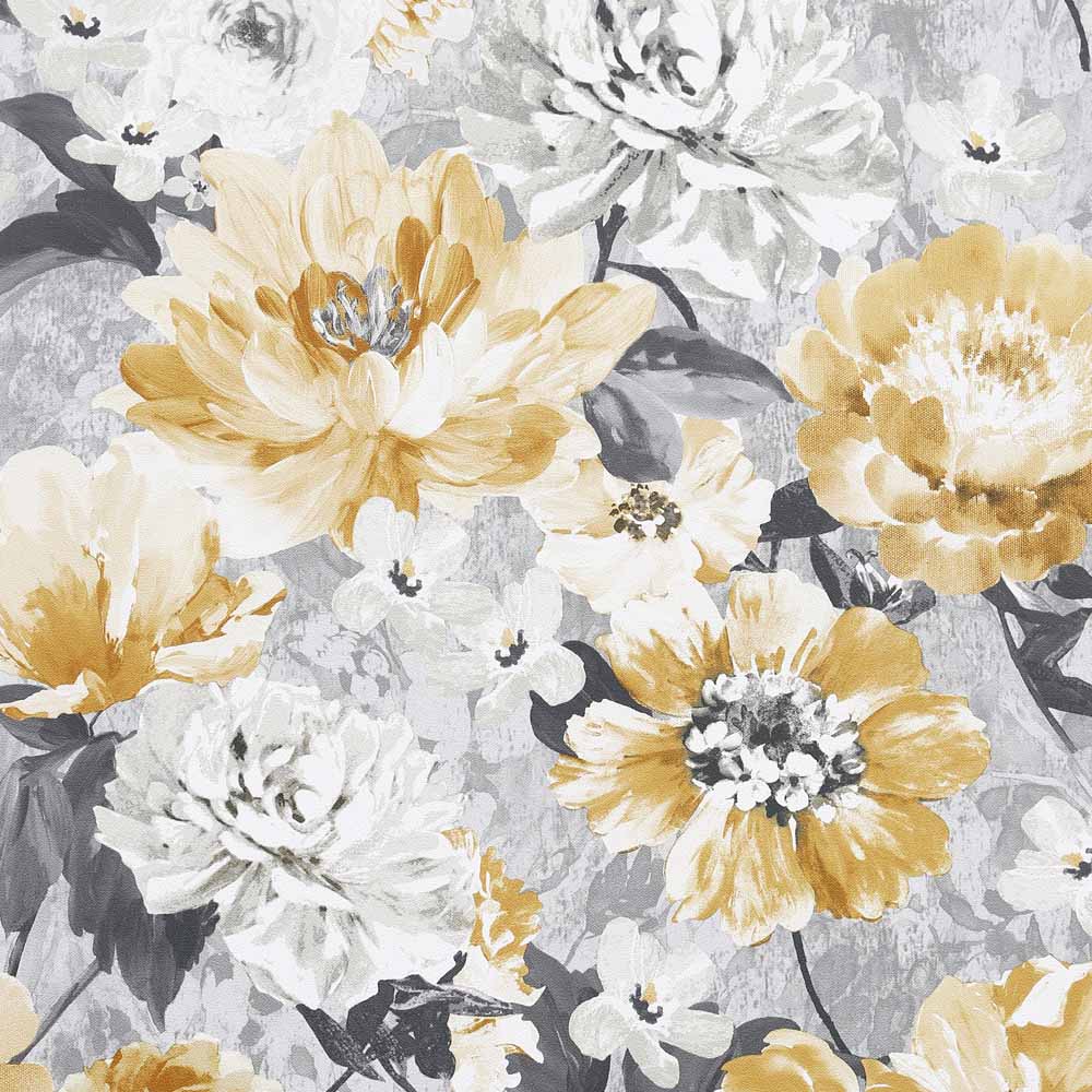 Arthouse Aubrey Floral Ochre Wallpaper Image 1