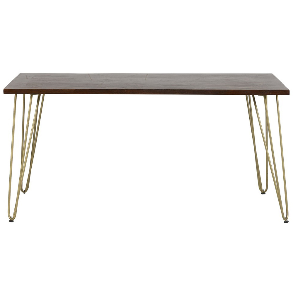 Brooklyn Ozella 4 Seater Dark Gold Dining Table Image 2