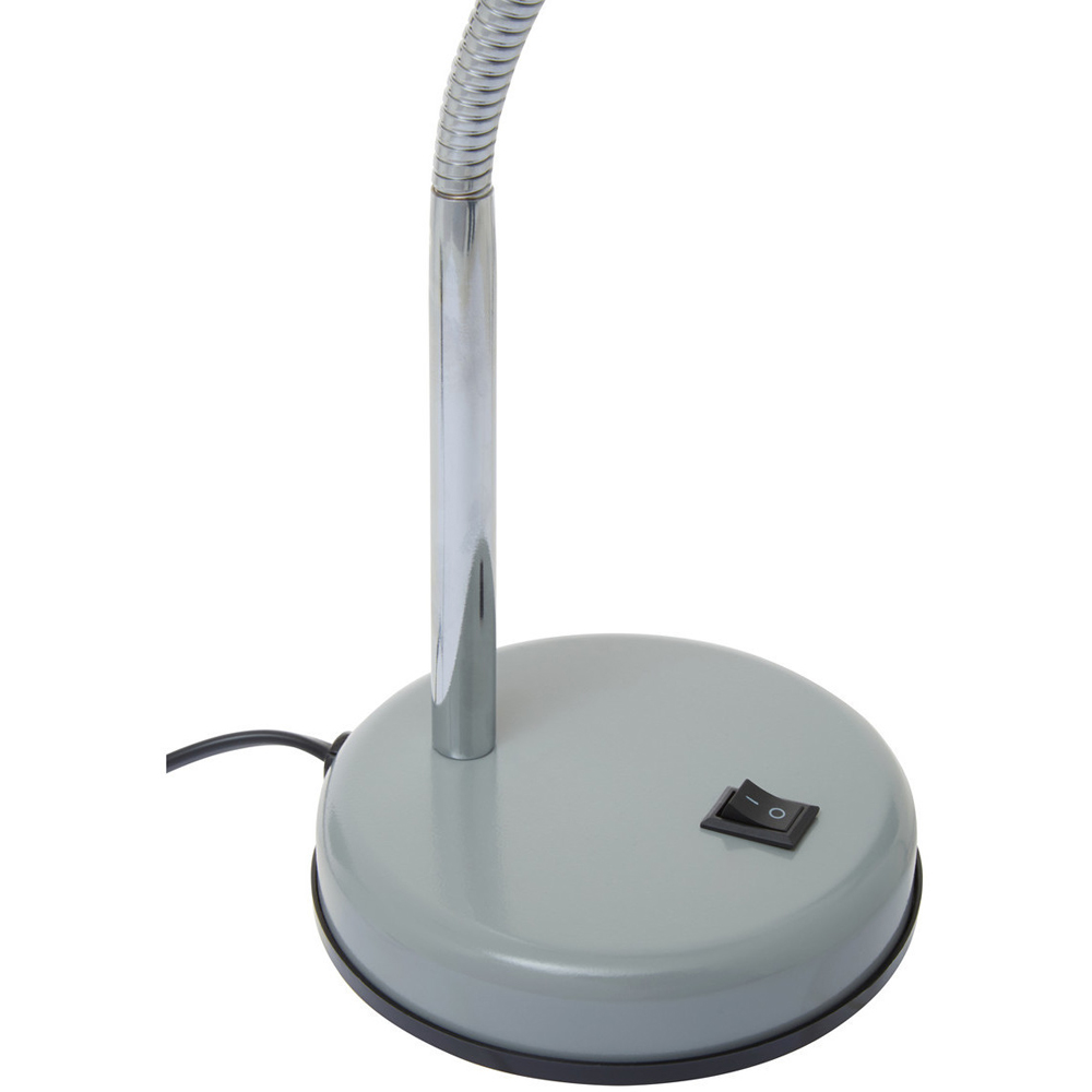 Premier Housewares Flexi Matte Grey Desk Lamp Image 4