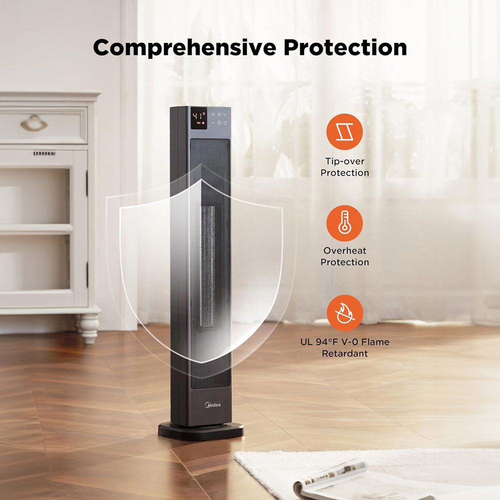 Midea Electric Portable Tower Heater with Remote 2000W Image 8
