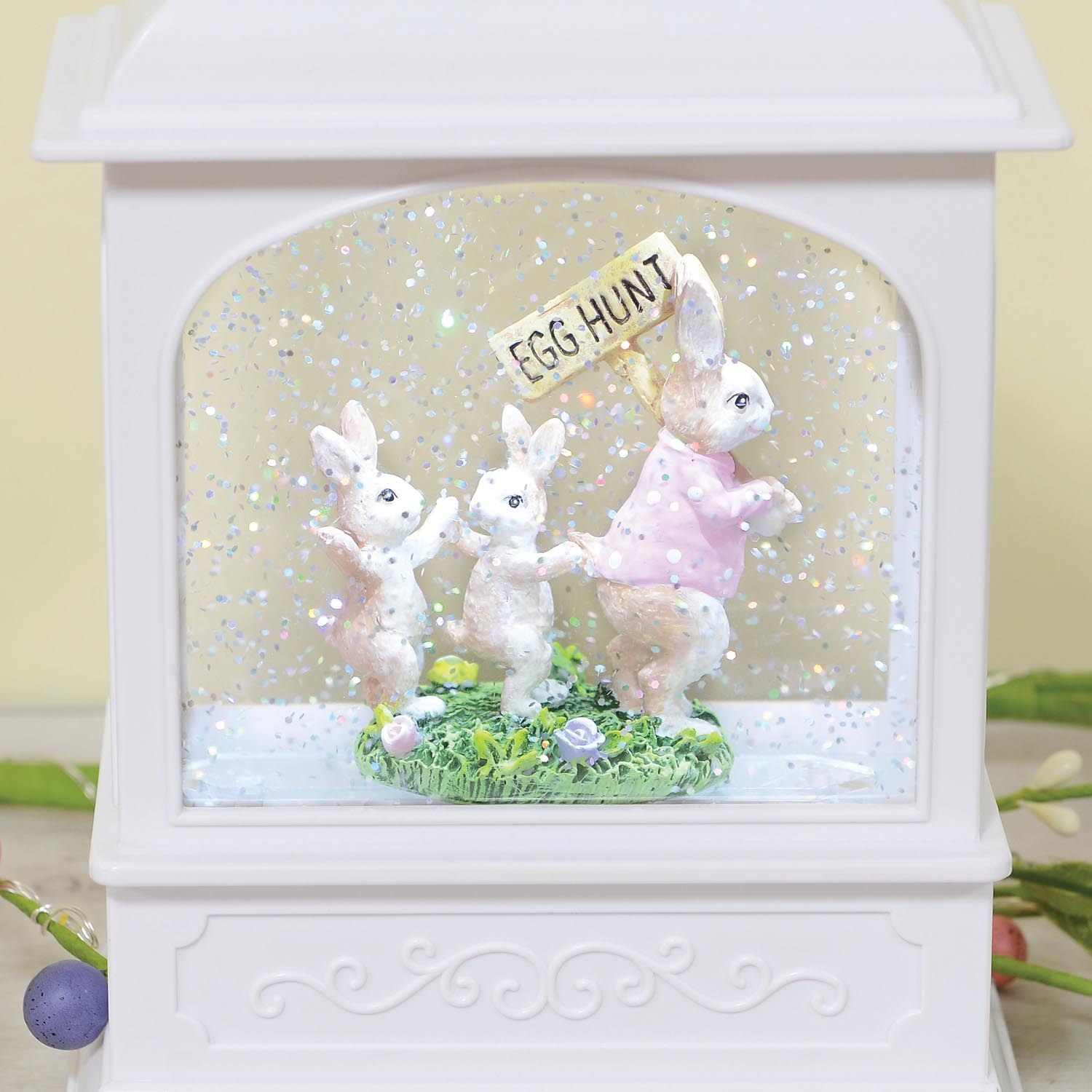 Easter LED Spinner Lantern - White Image 4