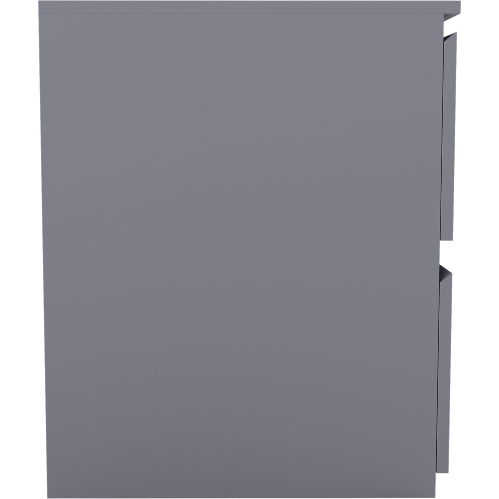 Vida Designs Denver 2 Drawer Grey Bedside Table Image 5
