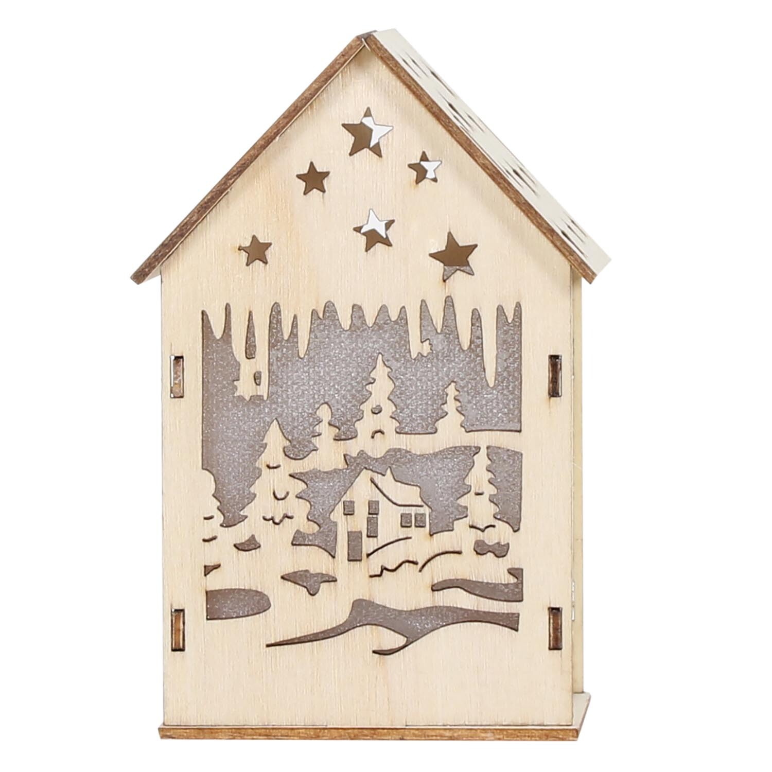 Light Up Wooden House Image 6