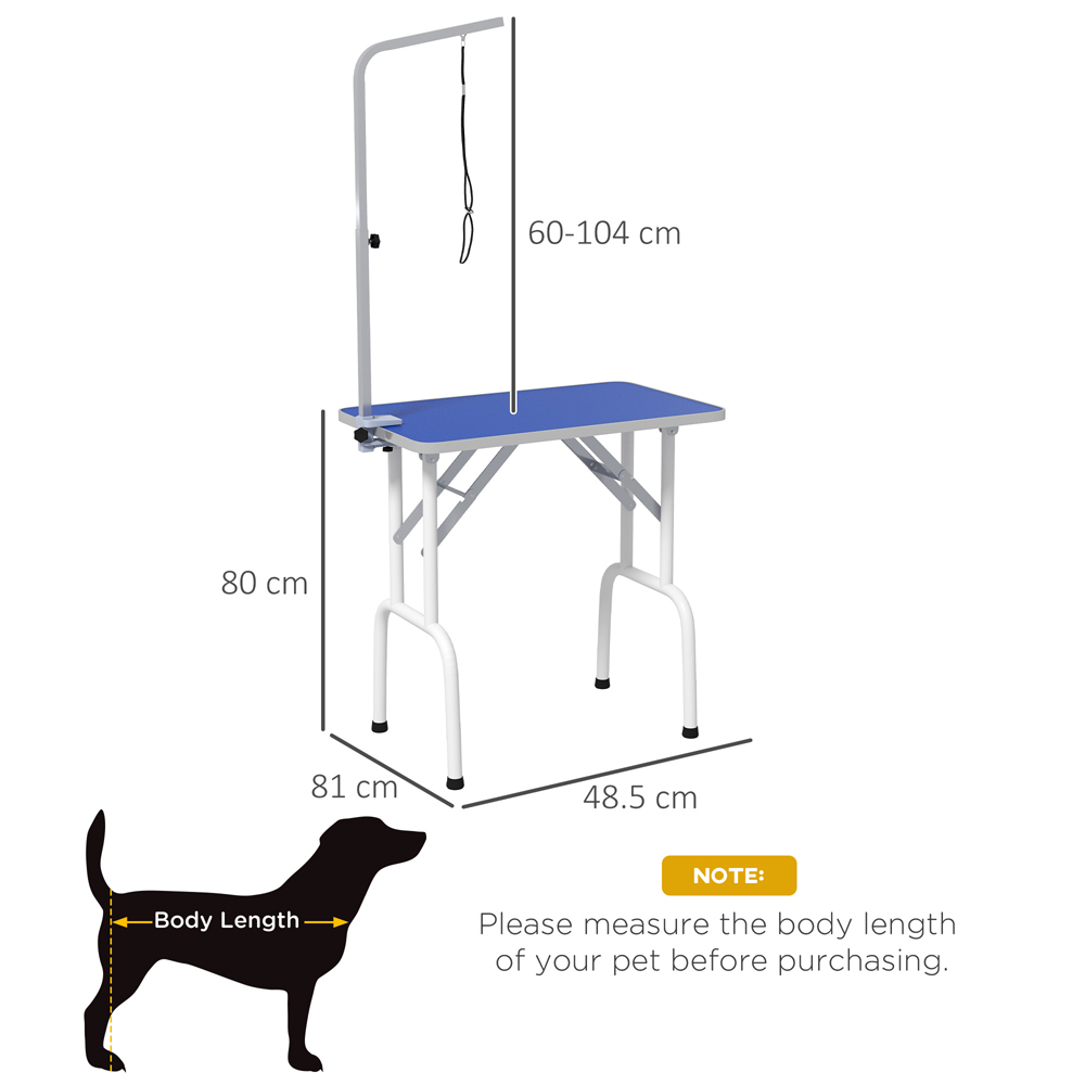 PawHut Blue Foldable Dog Grooming Pet Table Image 9