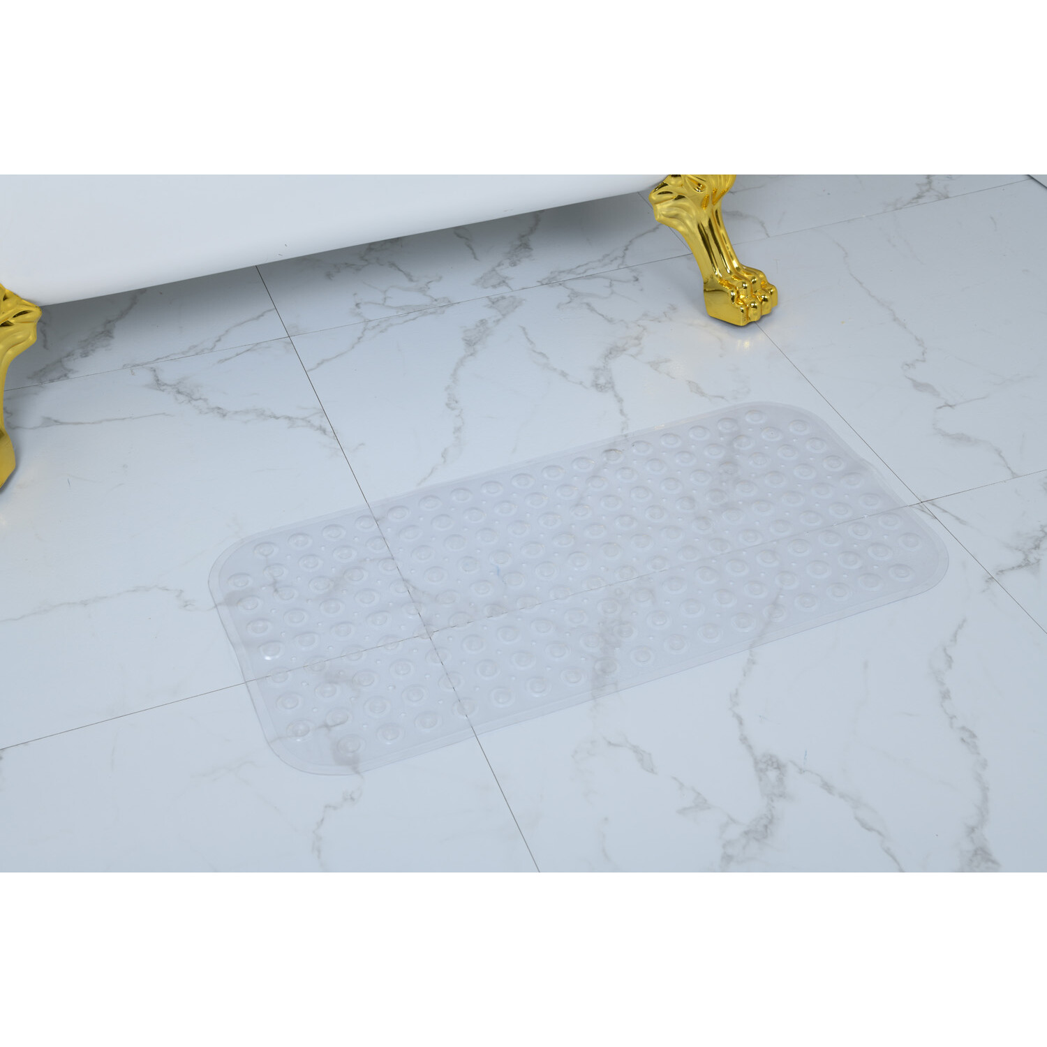 Glacial PVC Bath Mat - White Image 3