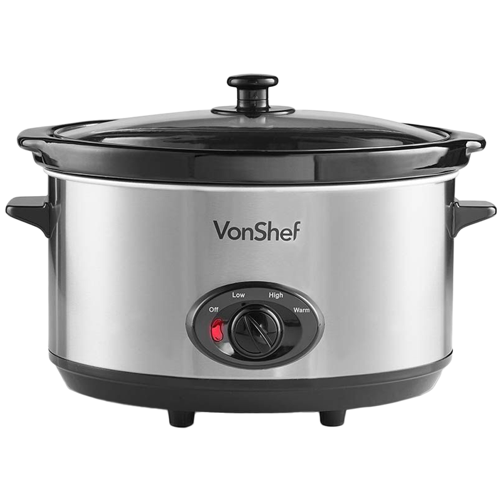 VonHaus VonShef 6.5L Stainless Steel Slow Cooker Image 1