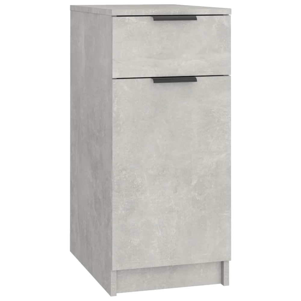 vidaXL Single Door Single Shelf Concrete Grey Desk Cabinet Image 2