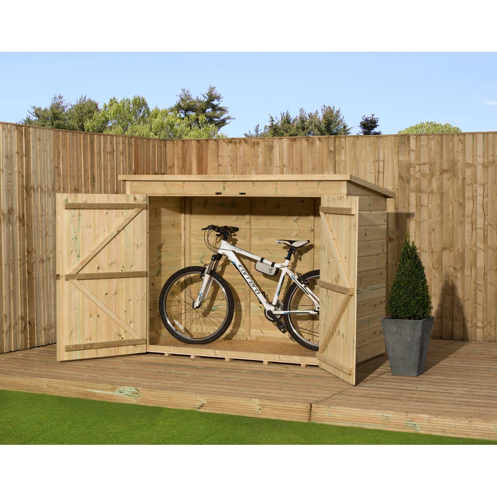 Empire Sheds 6 x 3ft Double Door Tongue and Groove Wooden Bike Store Image 3