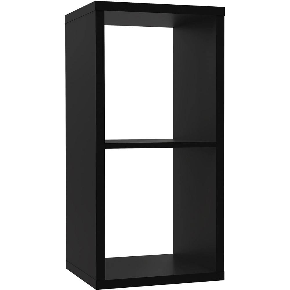 Florence Mauro 2 Shelf Matt Black Bookshelf Image 2