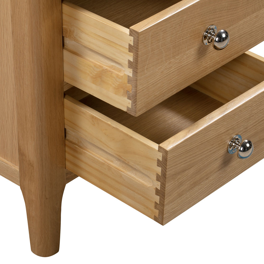 Julian Bowen Cotswold 3 Drawer Natural Bedside Table Image 6