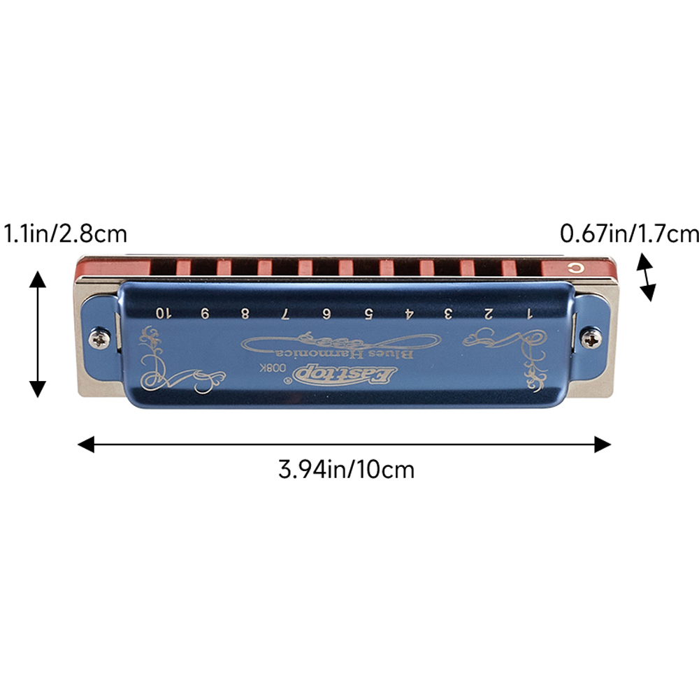 H&O Direct 10 Hole Key of C Harmonica Image 7