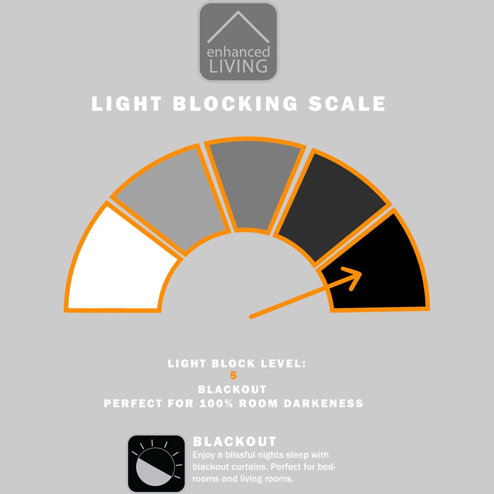 Enhanced Living Dallas Grey Thermal Blackout Pencil Pleat Curtains 168 x 229cm Image 6
