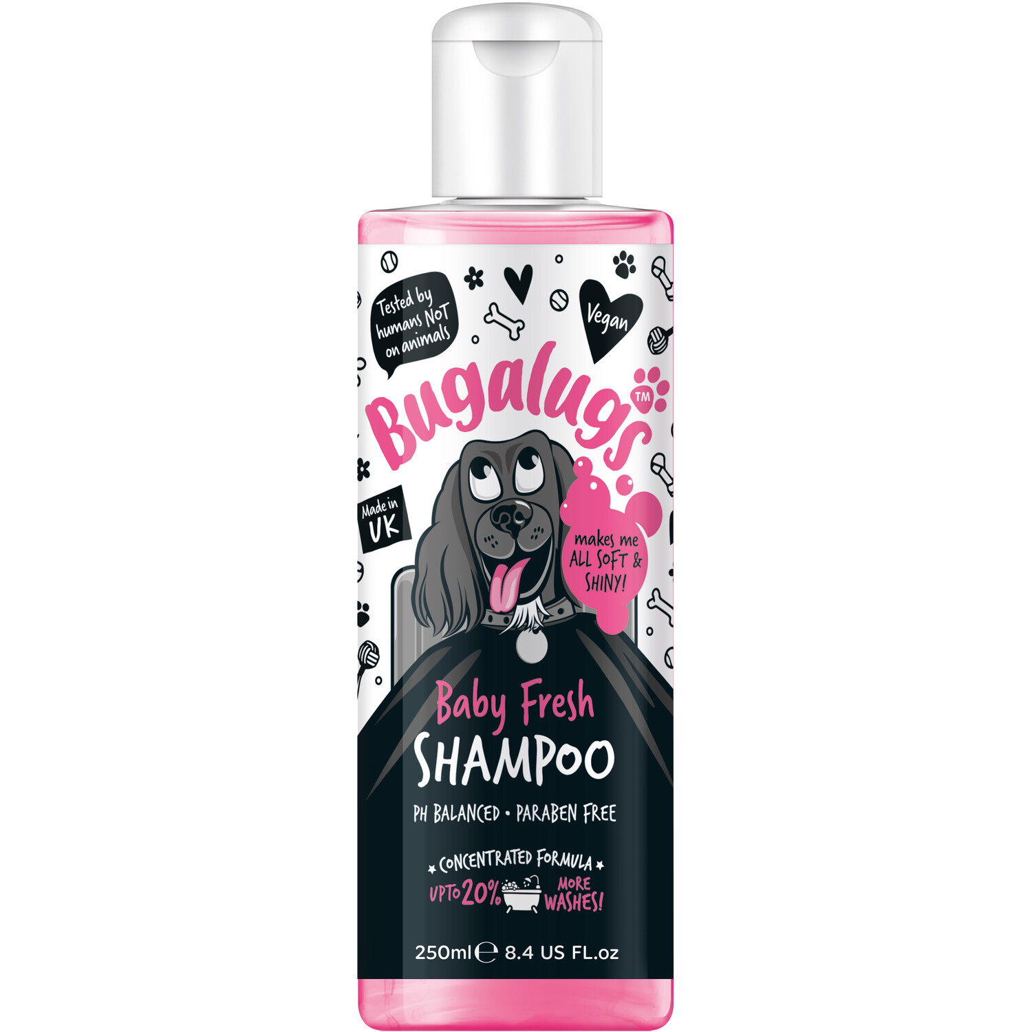 Bugalugs Baby Fresh Dog Shampoo 250ml - Pink Image 6