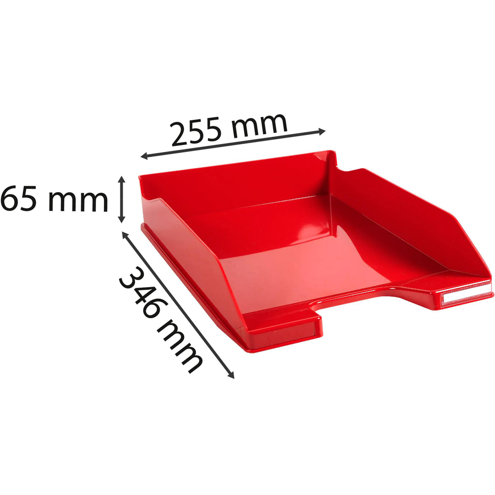 Exacompta Iderama Gloss Red Carmin Letter Tray 6 Pack Image 7