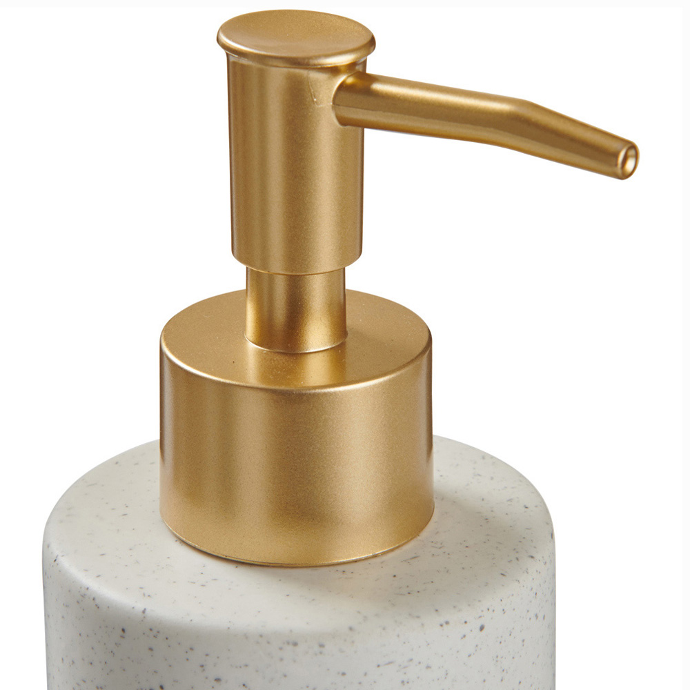 Wilko Cream Soap Dispenser Gold Effect Pump Image 3